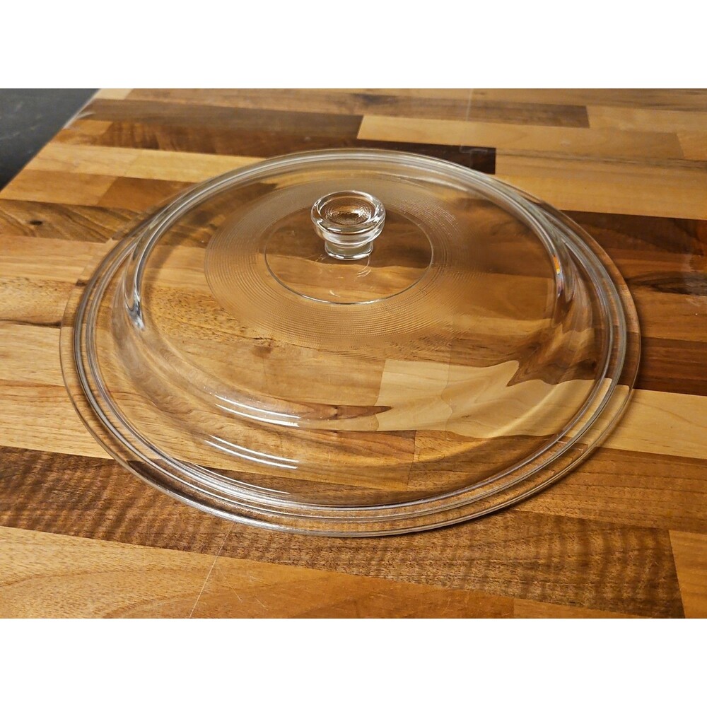 Vintage Clear Glass Lid - 11.5” Inside 12.25” Outside Casserole Slow Cooker Lid